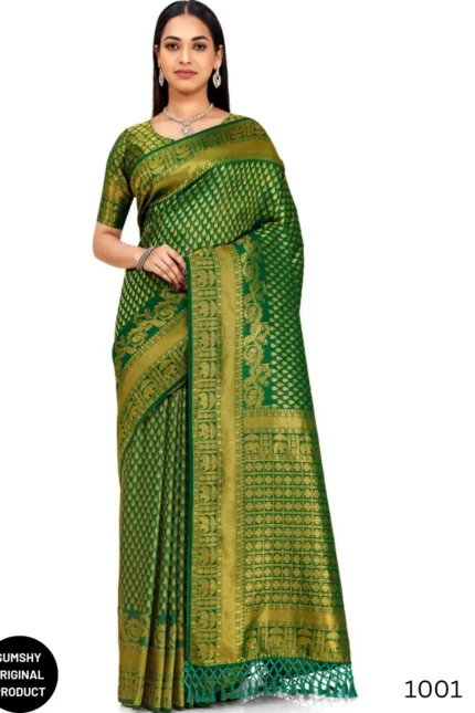 Buy Sumshy Wedding Wear Mohini Kanjivaram Silk Saree Online 2023