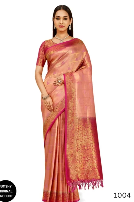 Buy Beautiful Kasturi Vol-1 wedding Wear Kanjivaram Silk Saree
