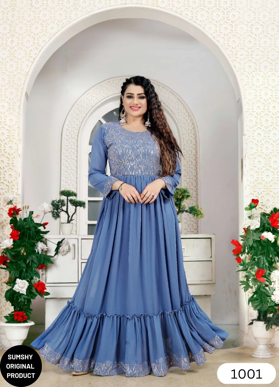 Buy Eclothing Beautiful Nyra Cut Georgette kurti Wholesale Collection  Online 2023 - Eclothing