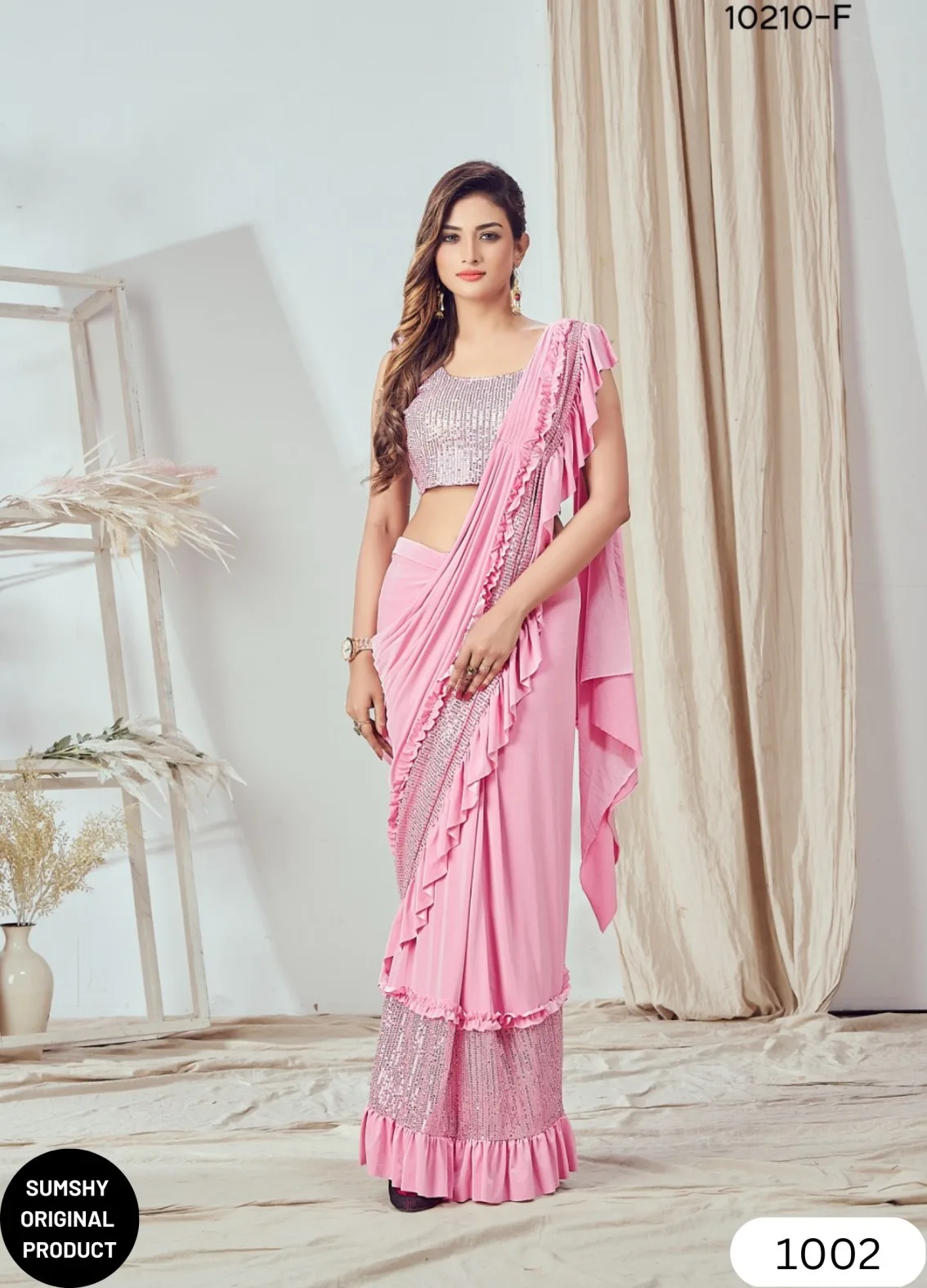 Buy Beautiful Ready to Wear Saree With Designer Blouse Indo Western  Collection Online 2023 - Eclothing