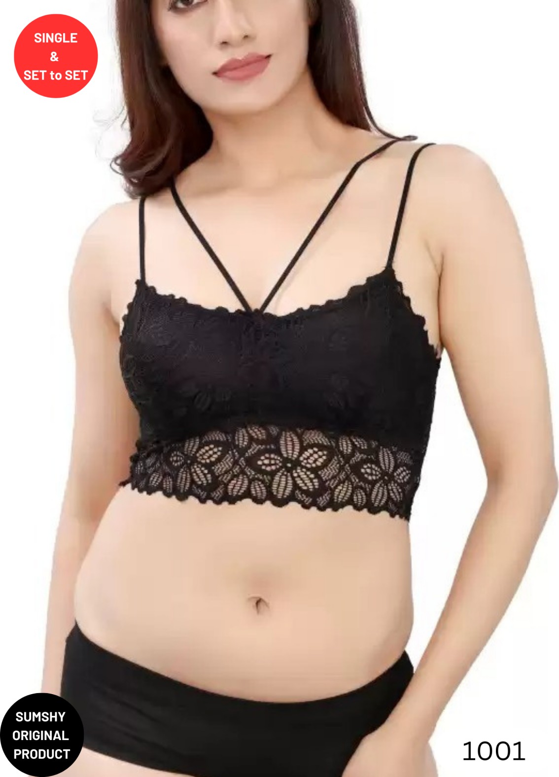 Buy Eclothing Net 2straps Bra With Seamless Panty Wholesale