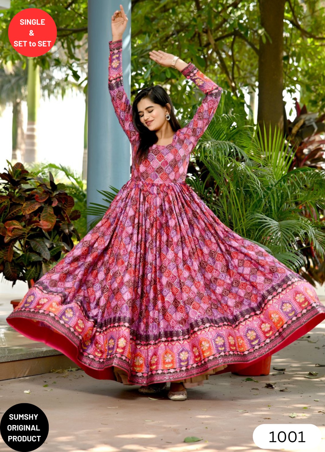 Buy Ladies Party Wear Print Designer Gown wholesale Collections