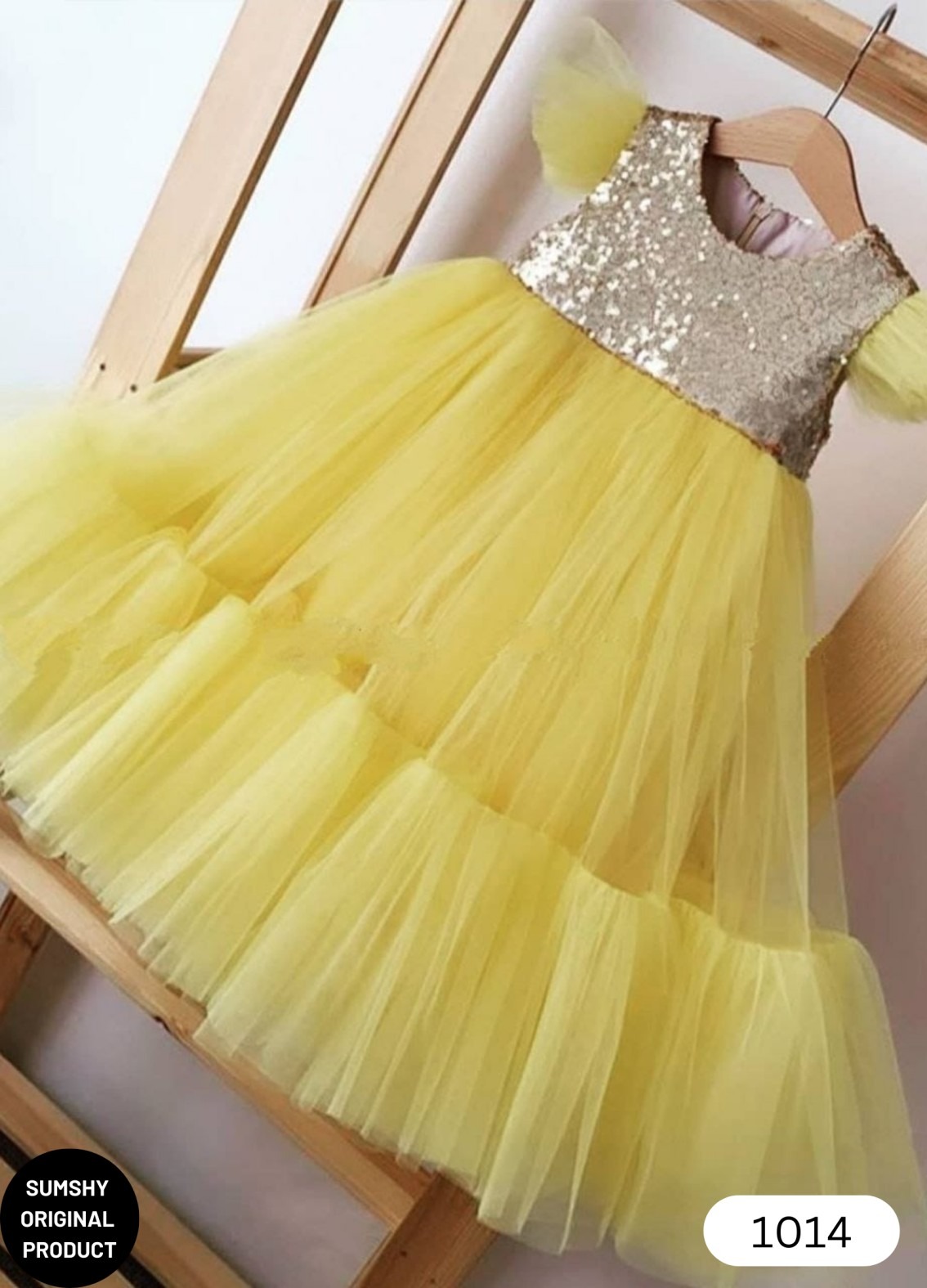 Little Girls Flower Girl Dresses | Yellow Party Dress Kids Girl - Kids  Party Gown Cap - Aliexpress