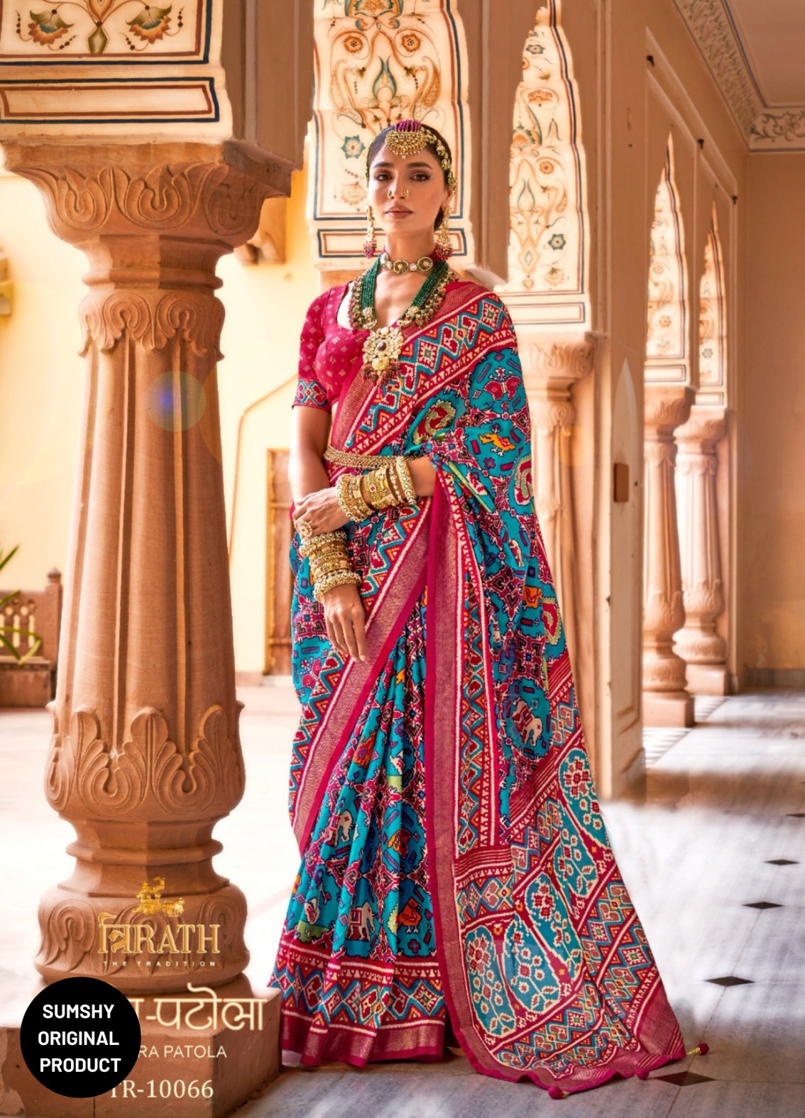 SHAHI PATOLA BY REWAA R-606 TO R-614 SERIES SILK UNSTICHED SAREES WHOLESALE  9 PCS