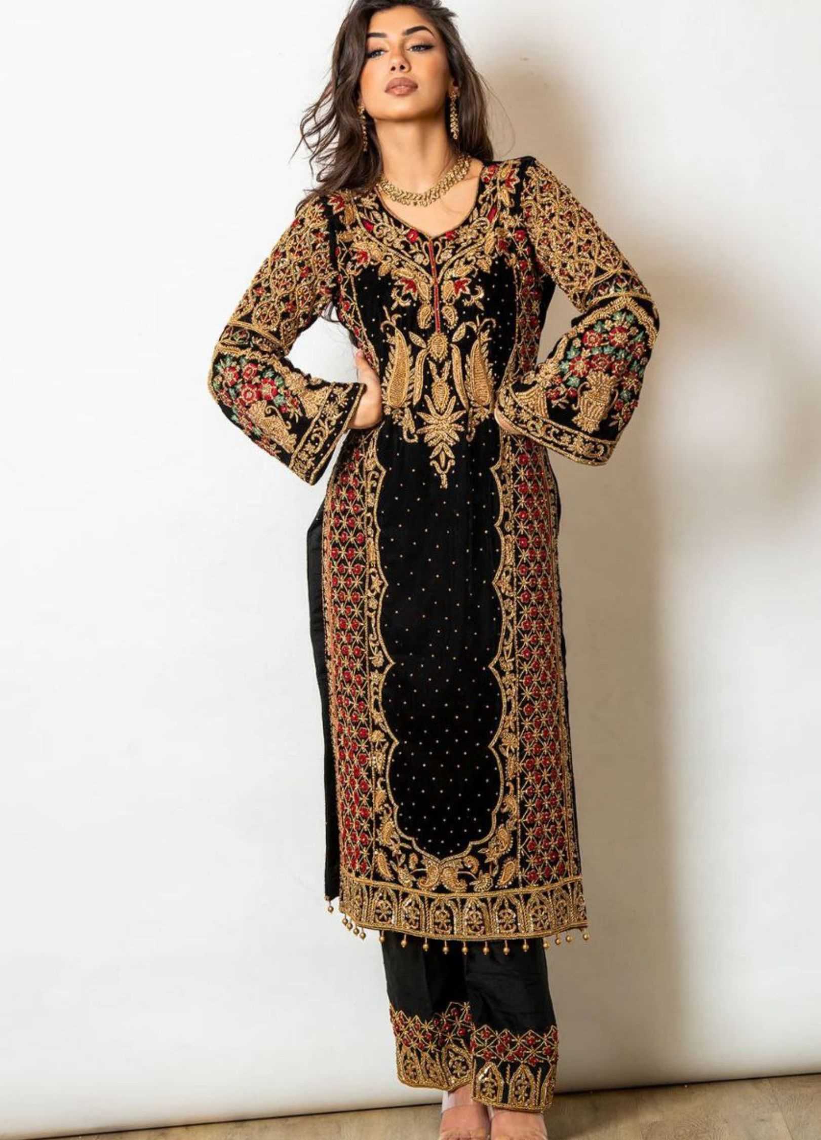Buy Pure Crepe Party Long Length Salwar Suit Online : 248520 -