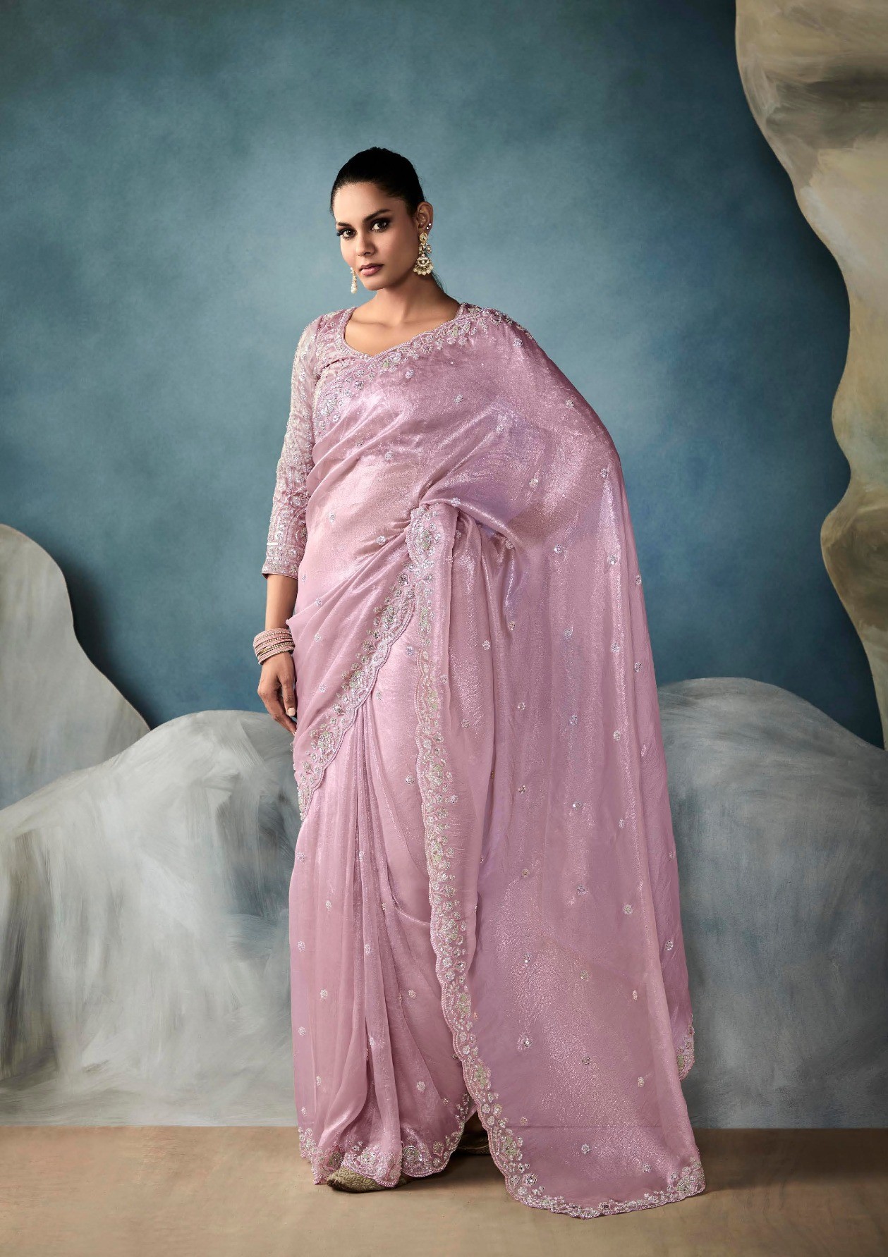 Kimora Iconic Tissue Handwork Designer Wedding Saree 2025