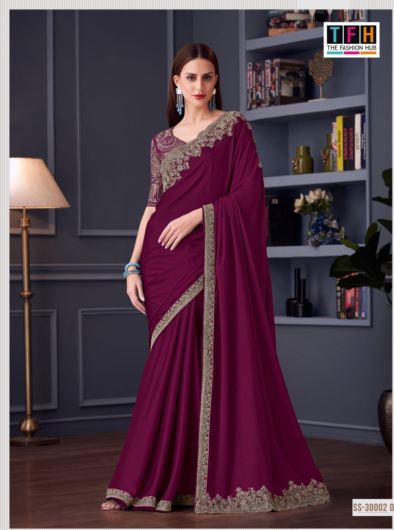 You are currently viewing Tfh Silver Screen 20 Chiffon Silk Designer Wedding Saree Online 2025