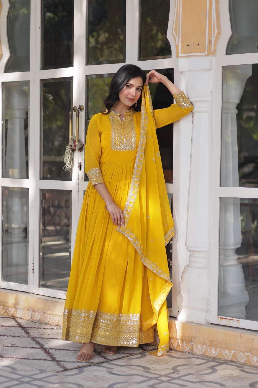 You are currently viewing Mohini 9210 Designer Yellow Color Gown with Dupatta 2025