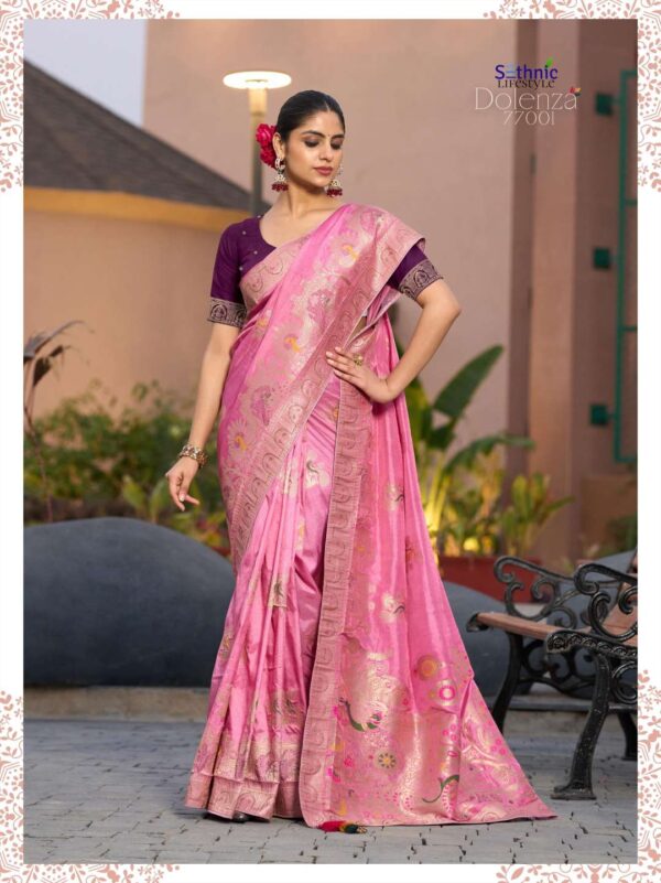 Sethnic Dolenza Meenakari Swarovski Work Saree 2025