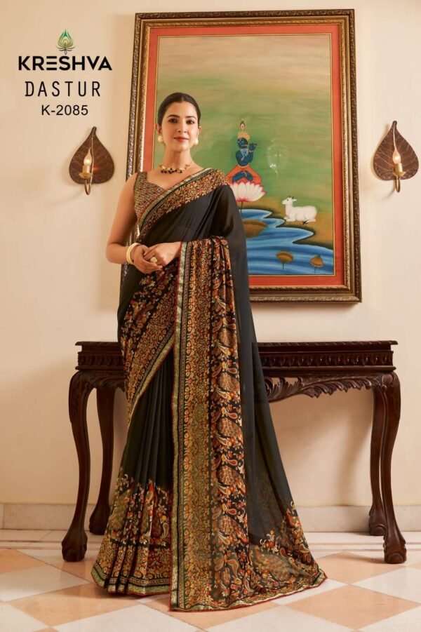 Kreshva Dastur Dani Georgette Printed Saree 2025