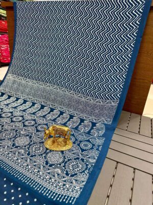 SSF1126 Modal Silk Ajarakh Printed Saree 1