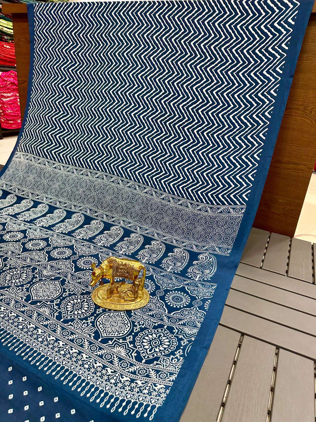 SSF1126 Modal Silk Ajarakh Printed Saree 1