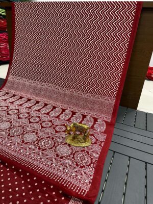 SSF1126 Modal Silk Ajarakh Printed Saree 2