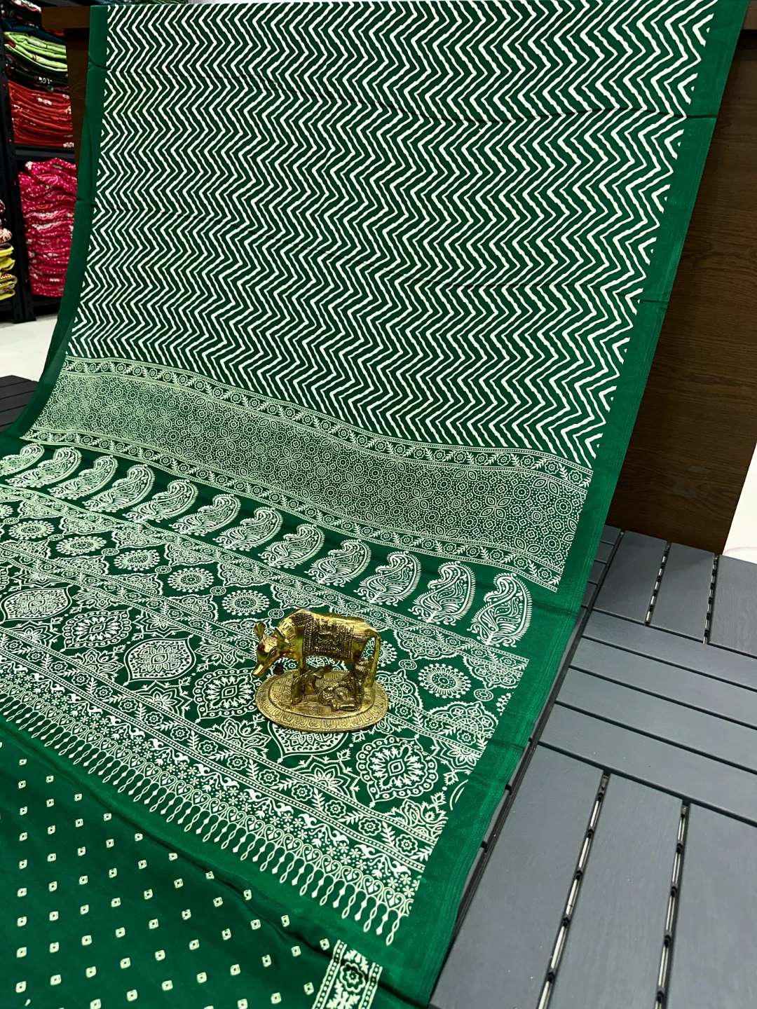 SSF1126 Modal Silk Ajarakh Printed Saree 3