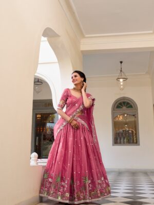 WMN 1435 Gold Crush Embroidery Lehenga Choli Online 2025