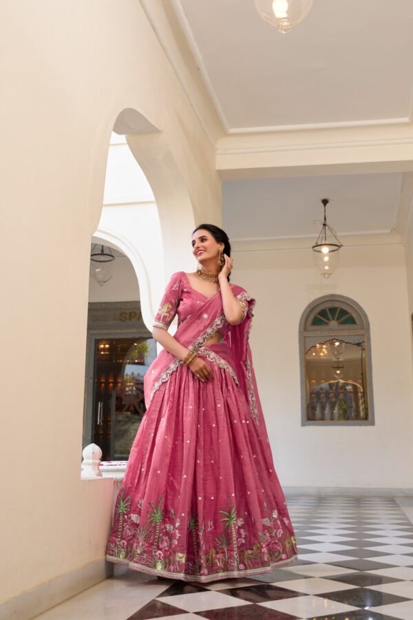 WMN 1435 Gold Crush Embroidery Lehenga Choli Online 2025