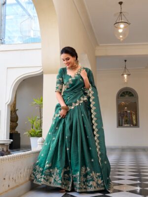 WMN 1435 Gold Crush Embroidery Lehenga Choli Online 2025
