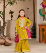 Baby 217 Chinon Kid Wear Yellow Sharara Suit With Dupatta