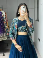 WMT 8210 Heavy Gorgette Party Wear Lehenga Choli - Image 2