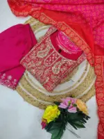 Zarin Vol 38 Red Chinnon Readymade Dress Collection - Image 2