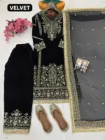 C585 1416 Heavy Velvet Embroidery Festival - Image 2