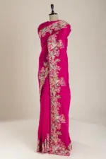 CKS 0306 Zimmy Choo Embroidery Wedding Saree - Image 9