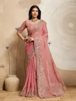 Kiara Dhwani 2 Moss Chiffon Saree With Embroidery Work - Image 4