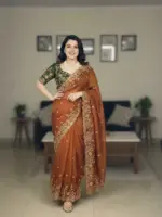 Kiara Morla Rangoli Silk Saree With Embroidery Work