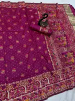 Laxmi 952 Soft Rajwadi Pashmina Silk Saree Wedding Collection - Image 2