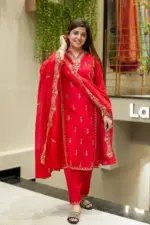 Laxmy 1710 Chanderi Readymade Dress With Embroidery