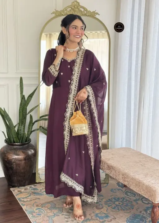 Laxmy 3509 Vichitra Silk Readymade Dress Collection