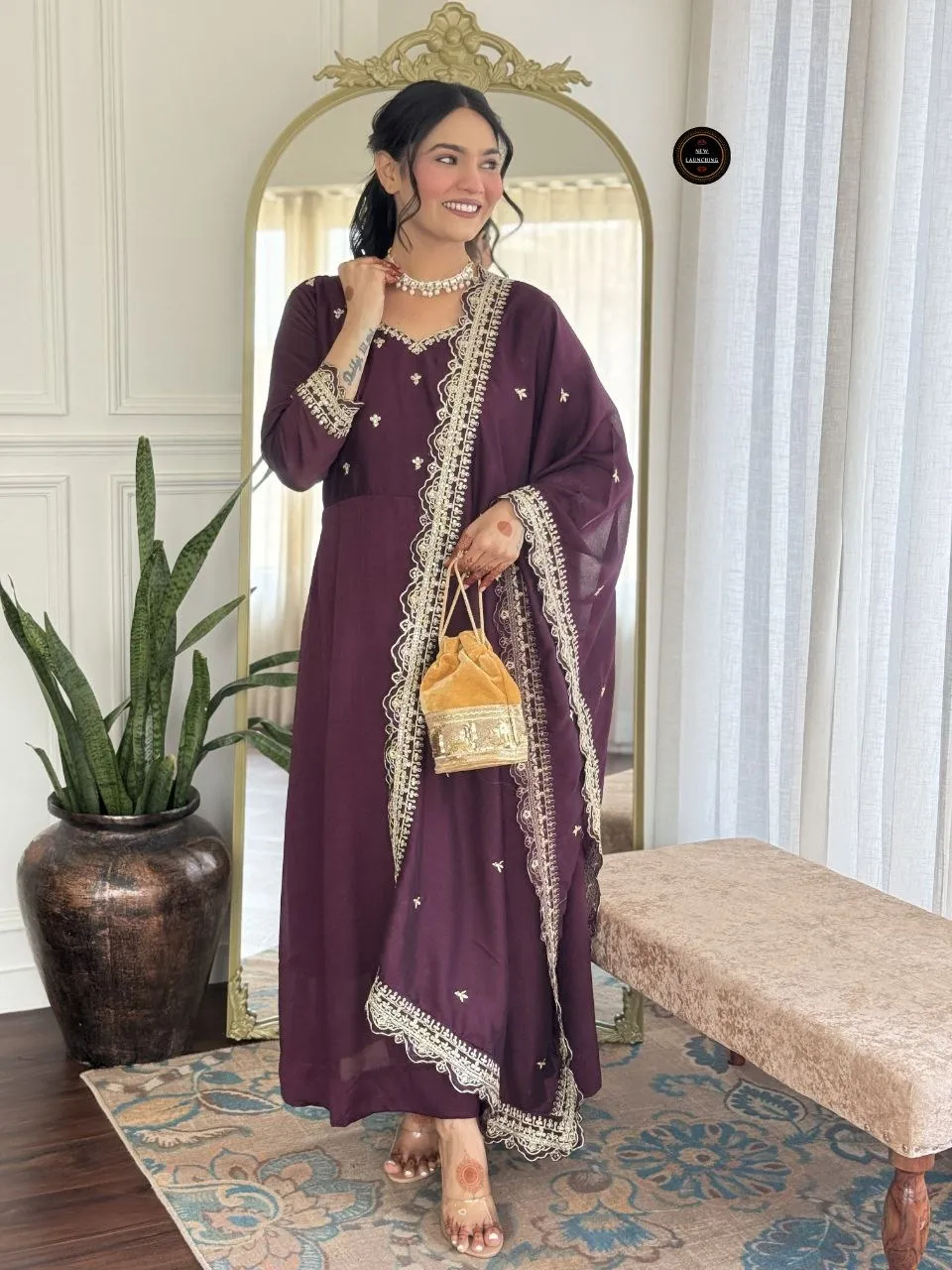 Laxmy 3509 Vichitra Silk Readymade Dress Collection Laxmy 3509 Vichitra Silk Readymade Dress Collection - Image 1