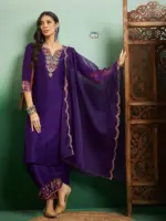 Laxmy Vol 18 Viscose Chanderi Kurti Pent With Dupatta Below 1000 - Image 2