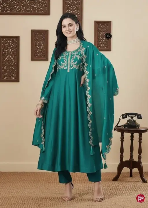 Laxmy Vol 26 Cp Vichitra Silk Embroidery Readymade Dress