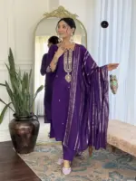 Laxmy Vol 28 Viscose Chanderi Kurti Pent With Dupatta Collection - Image 3