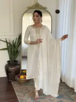 Laxmy Vol 28 Viscose Chanderi Kurti Pent With Dupatta Collection - Image 5