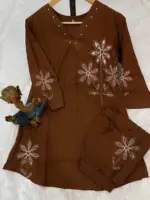 Lila 122 Heavy Rayon Co Ord Set With Embroidery Work - Image 2