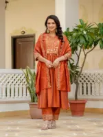 Lila 126 Viscose Roman Silk Anarkali Suit Below 1500 - Image 6