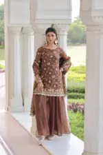 Mohini 9300 Fendy Sarara Suit With Embroidery Work - Image 4