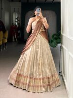 WMN 2025 Dupion Silk Lehenga Choli With Zari Weaving