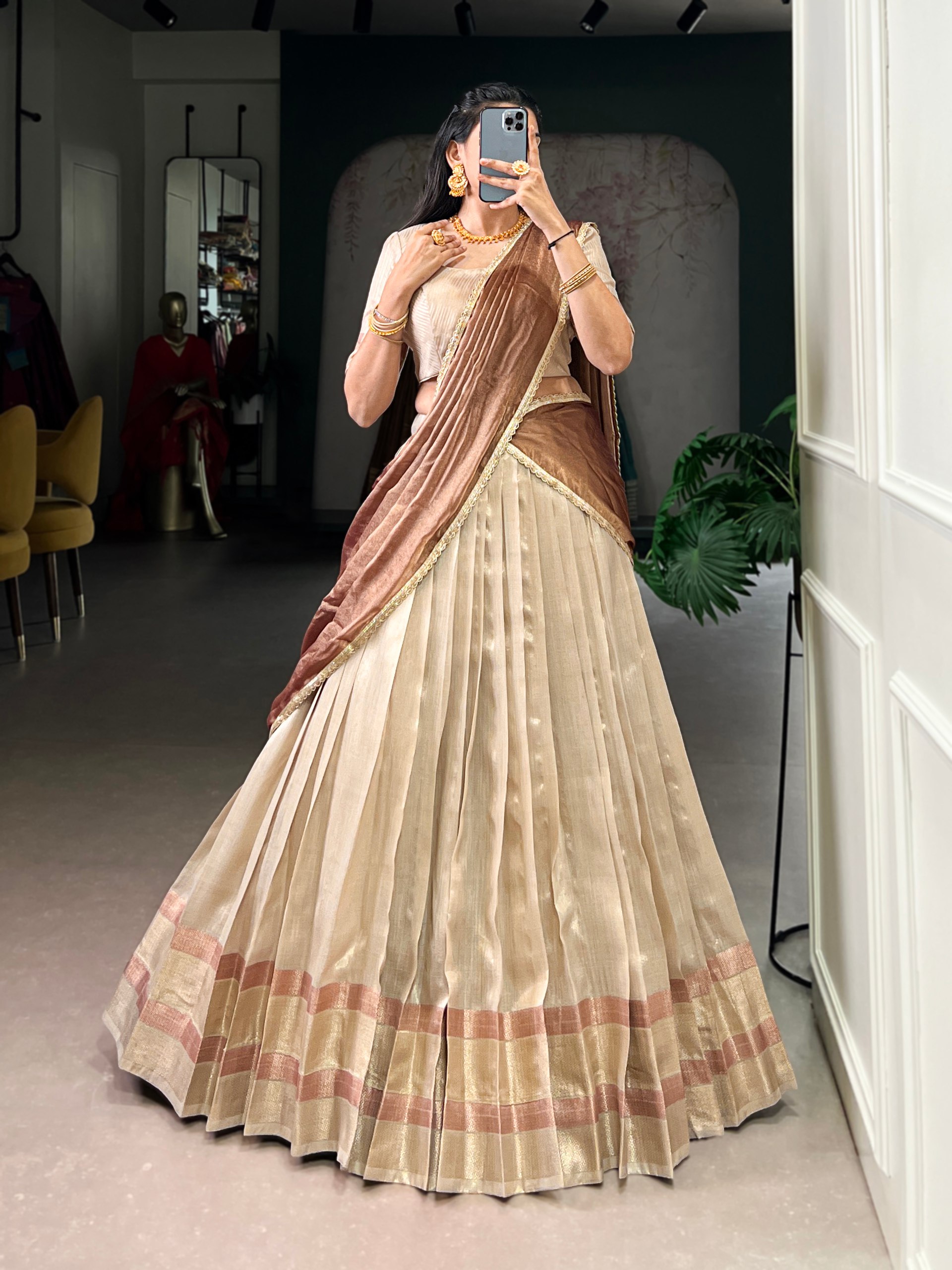 photo_1_2025-11-26_10-38-04 WMN 2025 Dupion Silk Lehenga Choli With Zari Weaving - Image 1