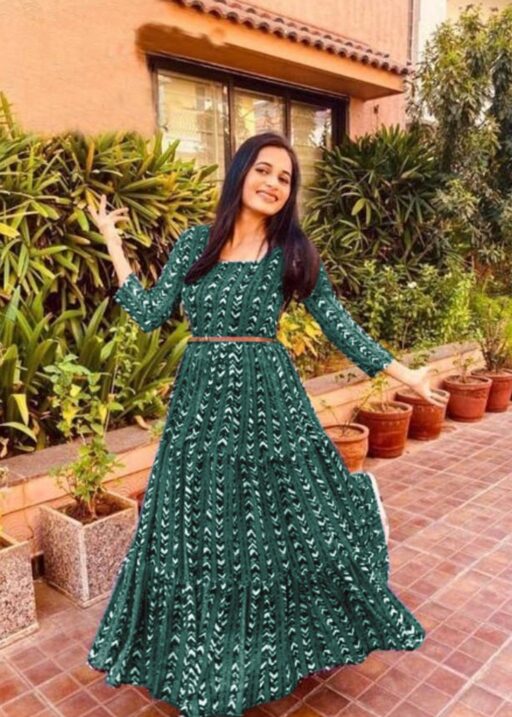 Shiv Vol 76 Green Georgette Printed Gown Collection