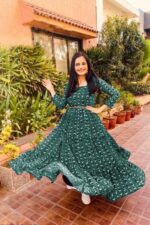 Shiv Vol 76 Green Georgette Printed Gown Collection - Image 2