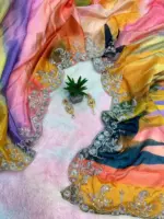 RC1 Vol 77 Chinnon Digital Printed Party Wear Saree - Image 2