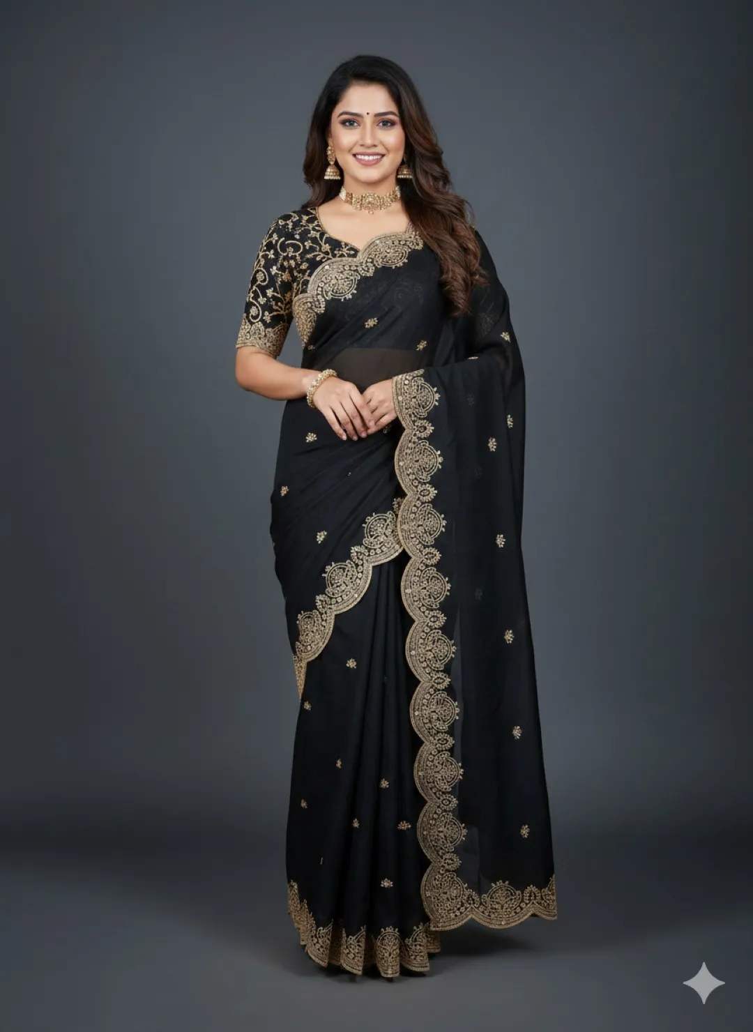 RC1 Vol 81 Star Georgette Silk Festive Wear Saree Collection RC1 Vol 81 Star Georgette Silk Festive Wear Saree Collection - Image 1