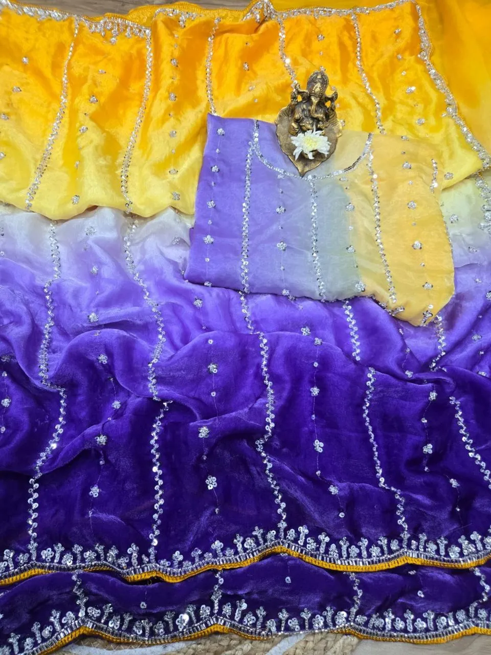 RC1 Vol 82 Space Silk Saree With Original Beeds Work RC1 Vol 82 Space Silk Saree With Original Beeds Work - Image 1