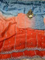 RC1 Vol 82 Space Silk Saree With Original Beeds Work - Image 3