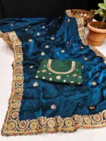 RC1 Vol 83 Fandi Satin Embroidery Saree Collection - Image 2