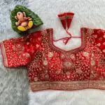 Ruhi Vol 62 Velvet Bridal Wedding Blouse Diamond Work - Image 9