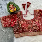 Ruhi Vol 62 Velvet Bridal Wedding Blouse Diamond Work - Image 2